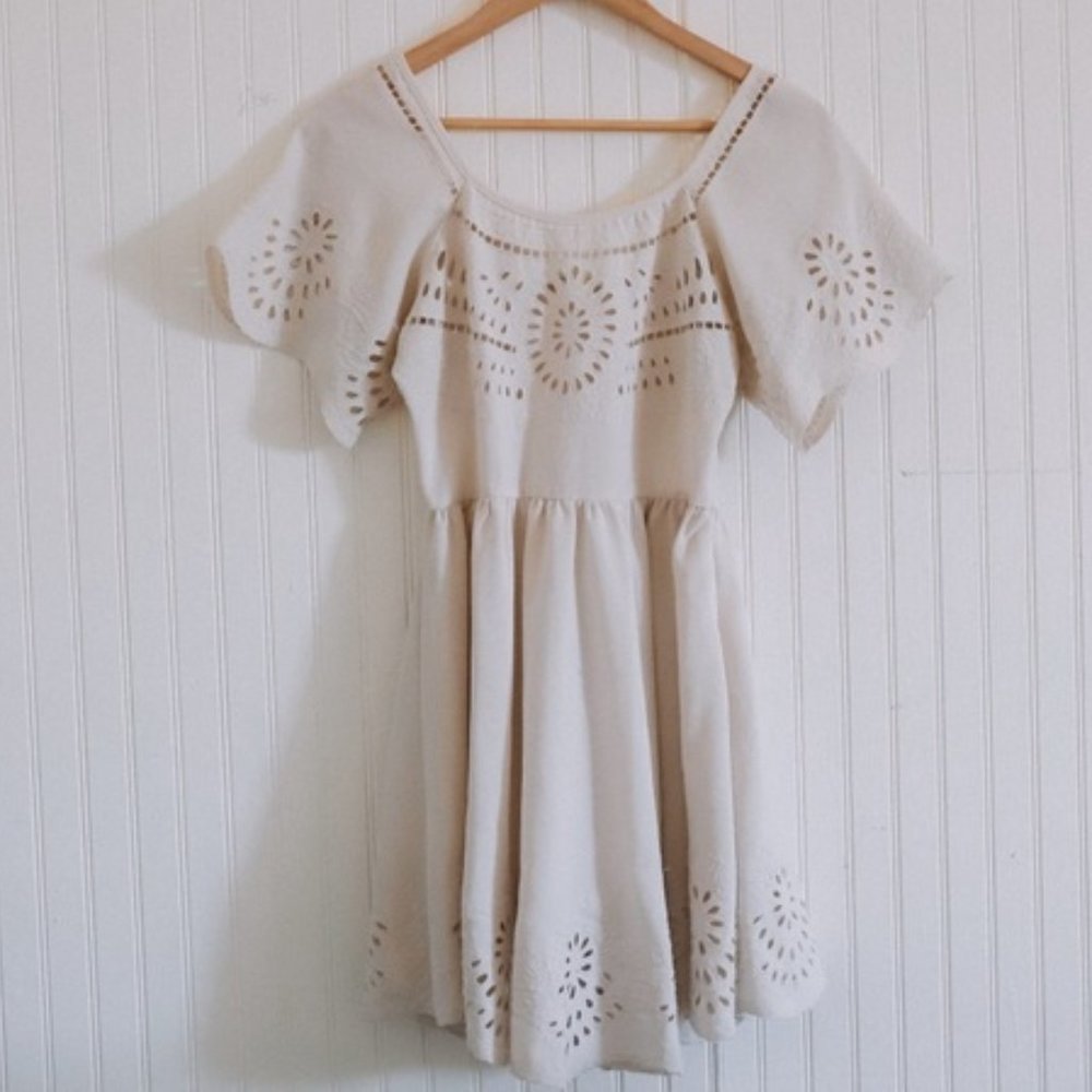Staring at Stars Eyelet Fit and Flare dress